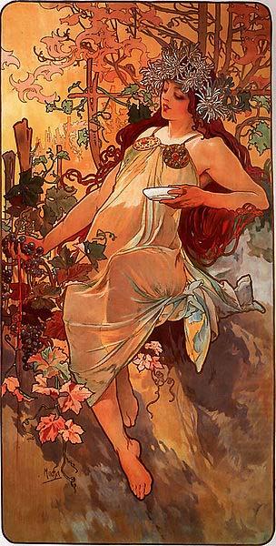 Autumn, Alfons Mucha